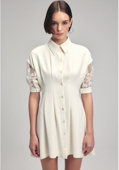 Платье-блузка EMBROIDERY DETAILED MINI