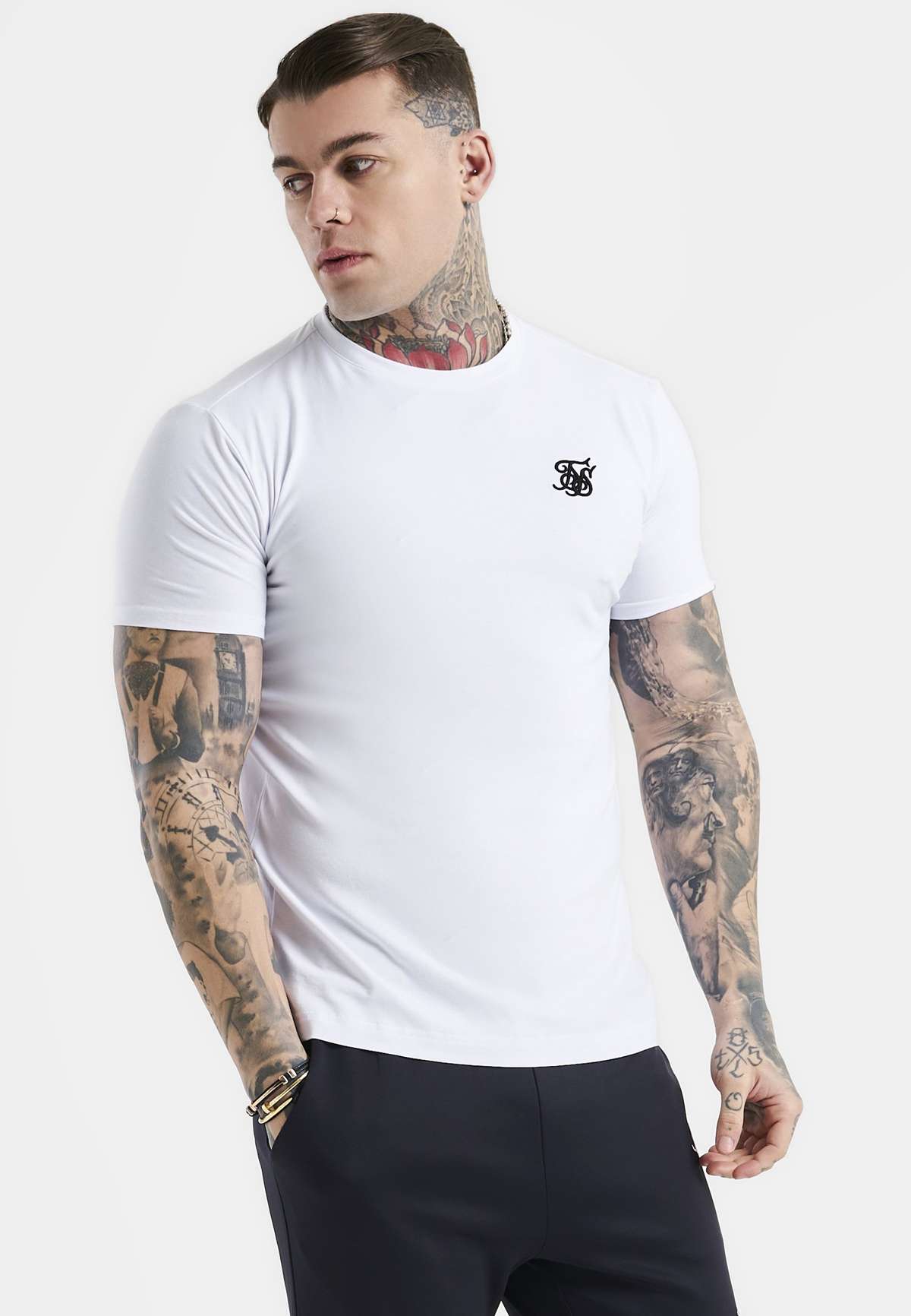 Футболка WHITE ESSENTIAL SHORT SLEEVE MUSCLE FIT